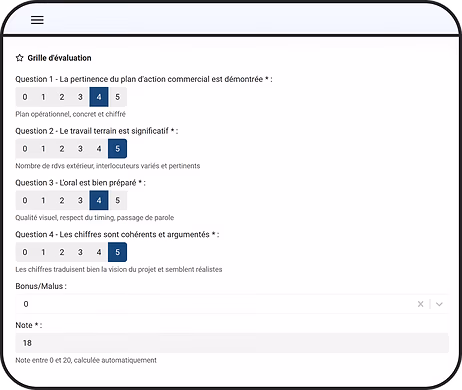 Evaluation input in Follow Lab