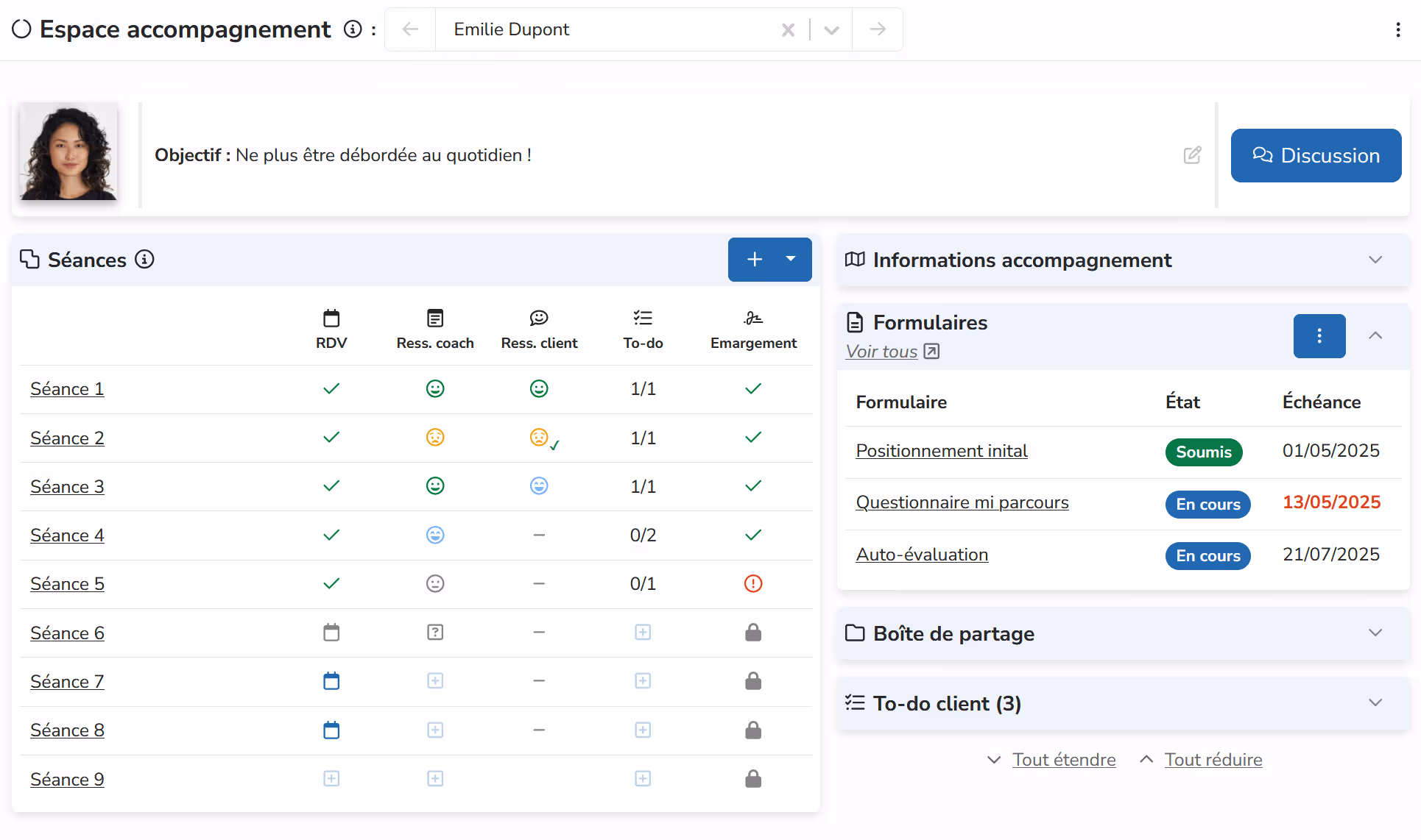 Follow Lab coaching workspace screenshot
