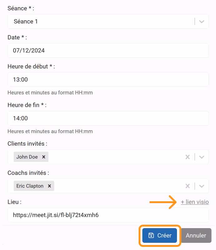 Form to schedule an appointment with date and time