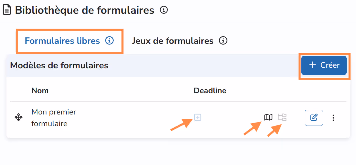 Form library on the configuration page